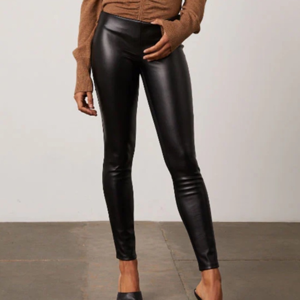 NWT Bailey/44 Pfeiffer Eco Leather Legging Pants Black Size XS Retail $158.00